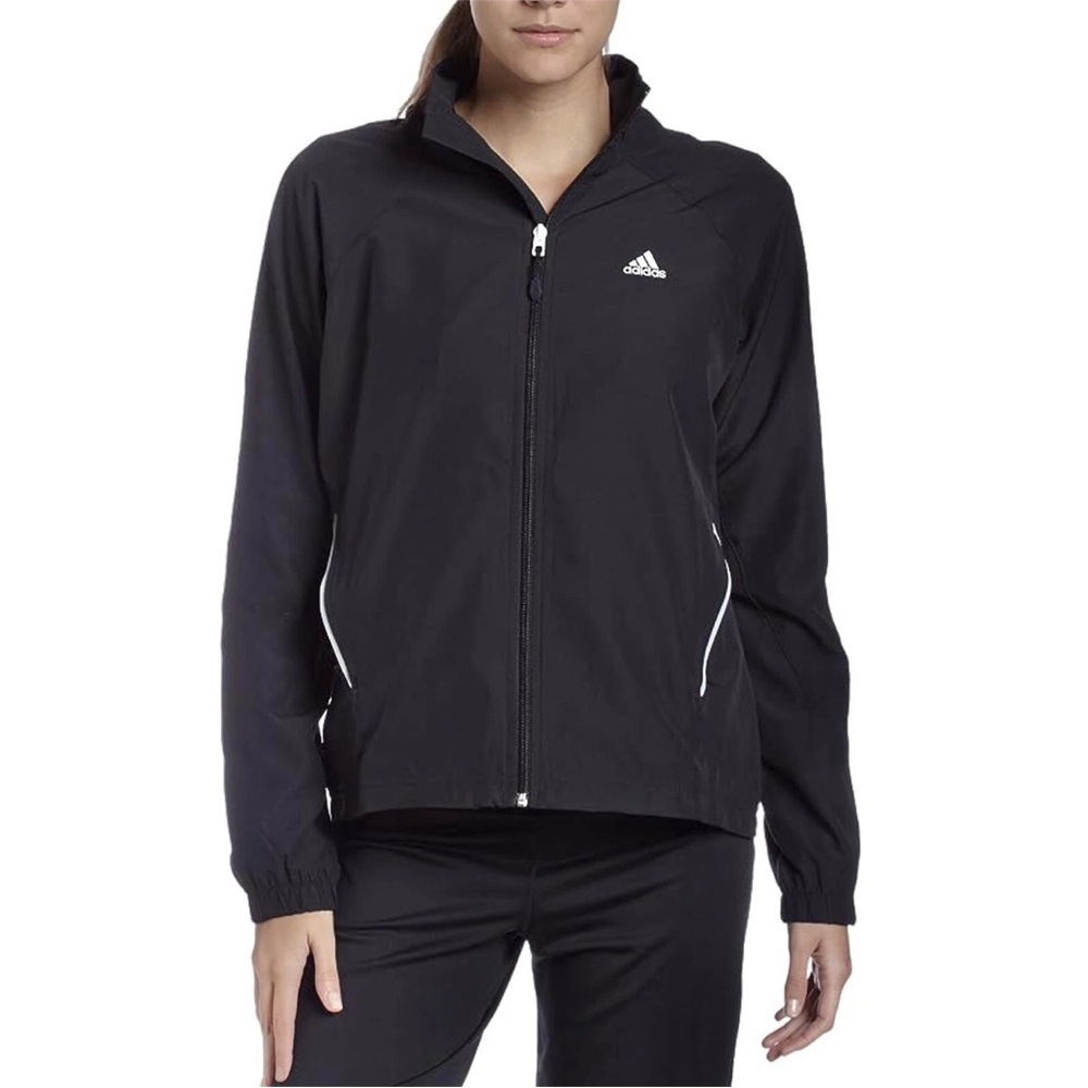 Adidas Women's Black Reflective Full Zip Running Jacket